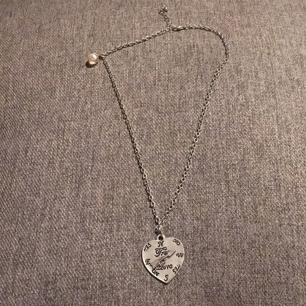Heart necklace lightly worn
